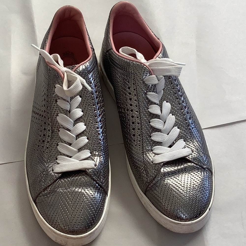 TOD’S Leather Sneakers silver